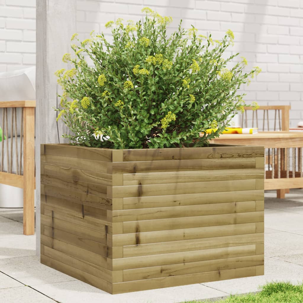 vidaXL Garden Planter 60x60x45.5 cm Impregnated Wood Pine