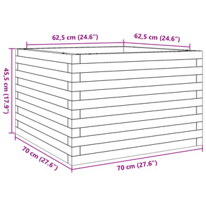 vidaXL Garden Planter 70x70x45.5 cm Solid Wood Pine