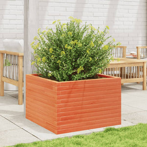 vidaXL Garden Planter Wax Brown 70x70x45.5 cm Solid Wood Pine