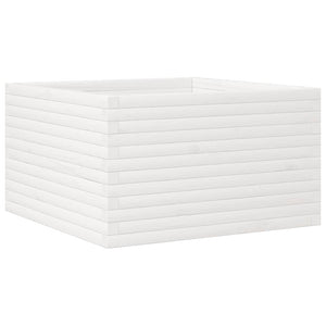 vidaXL Garden Planter White 80x80x45.5 cm Solid Wood Pine