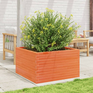 vidaXL Garden Planter Wax Brown 80x80x45.5 cm Solid Wood Pine