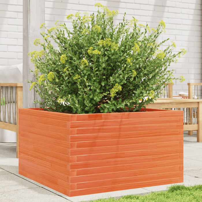 vidaXL Garden Planter Wax Brown 80x80x45.5 cm Solid Wood Pine