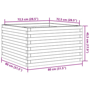 vidaXL Garden Planter 80x80x45.5 cm Impregnated Wood Pine