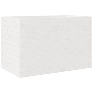 vidaXL Garden Planter White 70x40x45.5 cm Solid Wood Pine