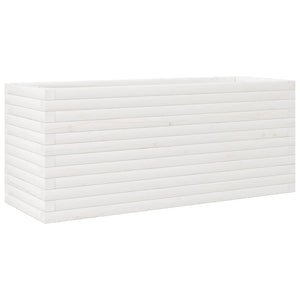 vidaXL Garden Planter White 110x40x45.5 cm Solid Wood Pine