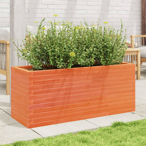 vidaXL Garden Planter Wax Brown 110x40x45.5 cm Solid Wood Pine