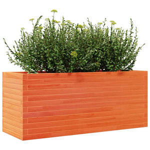 vidaXL Garden Planter Wax Brown 110x40x45.5 cm Solid Wood Pine