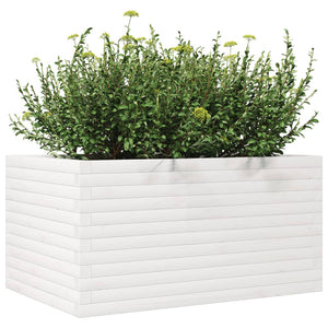 vidaXL Garden Planter White 90x60x45.5 cm Solid Wood Pine