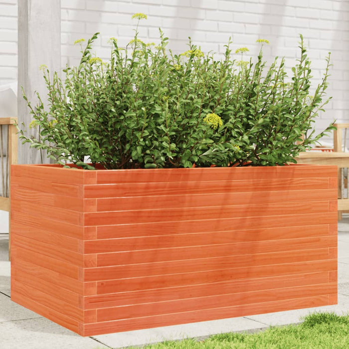 vidaXL Garden Planter Wax Brown 90x60x45.5 cm Solid Wood Pine