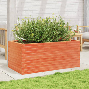 vidaXL Garden Planter Wax Brown 110x60x45.5 cm Solid Wood Pine