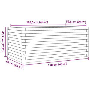 vidaXL Garden Planter 110x60x45.5 cm Solid Wood Douglas