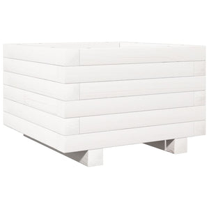 vidaXL Garden Planter White 40x40x26.5 cm Solid Wood Pine