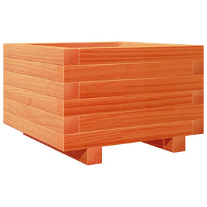 vidaXL Garden Planter Wax Brown 40x40x26.5 cm Solid Wood Pine