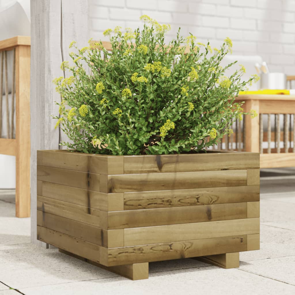 vidaXL Garden Planter 40x40x26.5 cm Impregnated Wood Pine