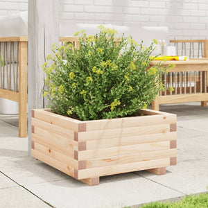 vidaXL Garden Planter 50x50x26.5 cm Solid Wood Pine