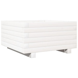 vidaXL Garden Planter White 50x50x26.5 cm Solid Wood Pine