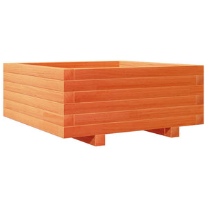 vidaXL Garden Planter Wax Brown 60x60x26.5 cm Solid Wood Pine