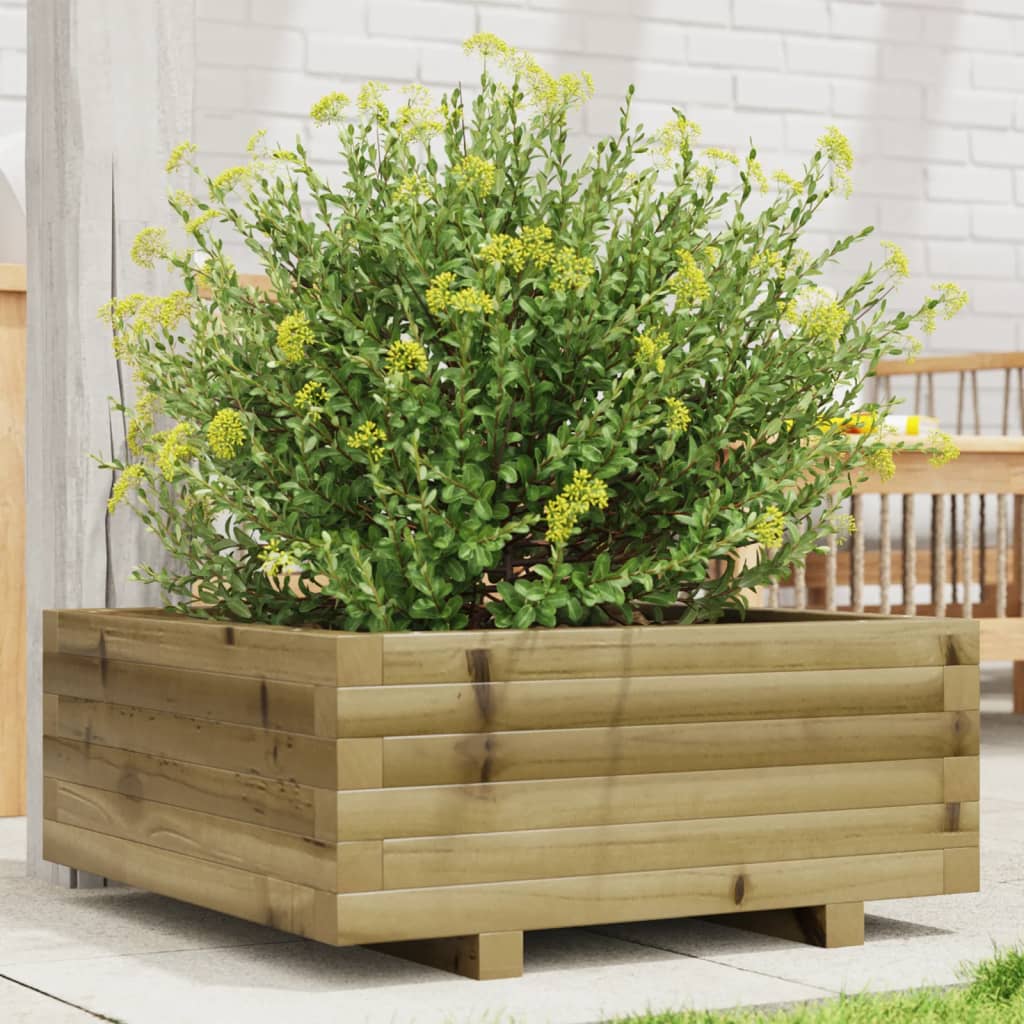 vidaXL Garden Planter 60x60x26.5 cm Impregnated Wood Pine