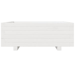 vidaXL Garden Planter White 70x70x26.5 cm Solid Wood Pine