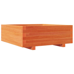 vidaXL Garden Planter Wax Brown 70x70x26.5 cm Solid Wood Pine