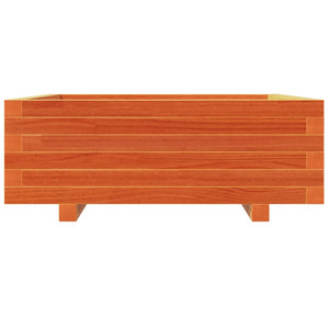 vidaXL Garden Planter Wax Brown 70x70x26.5 cm Solid Wood Pine