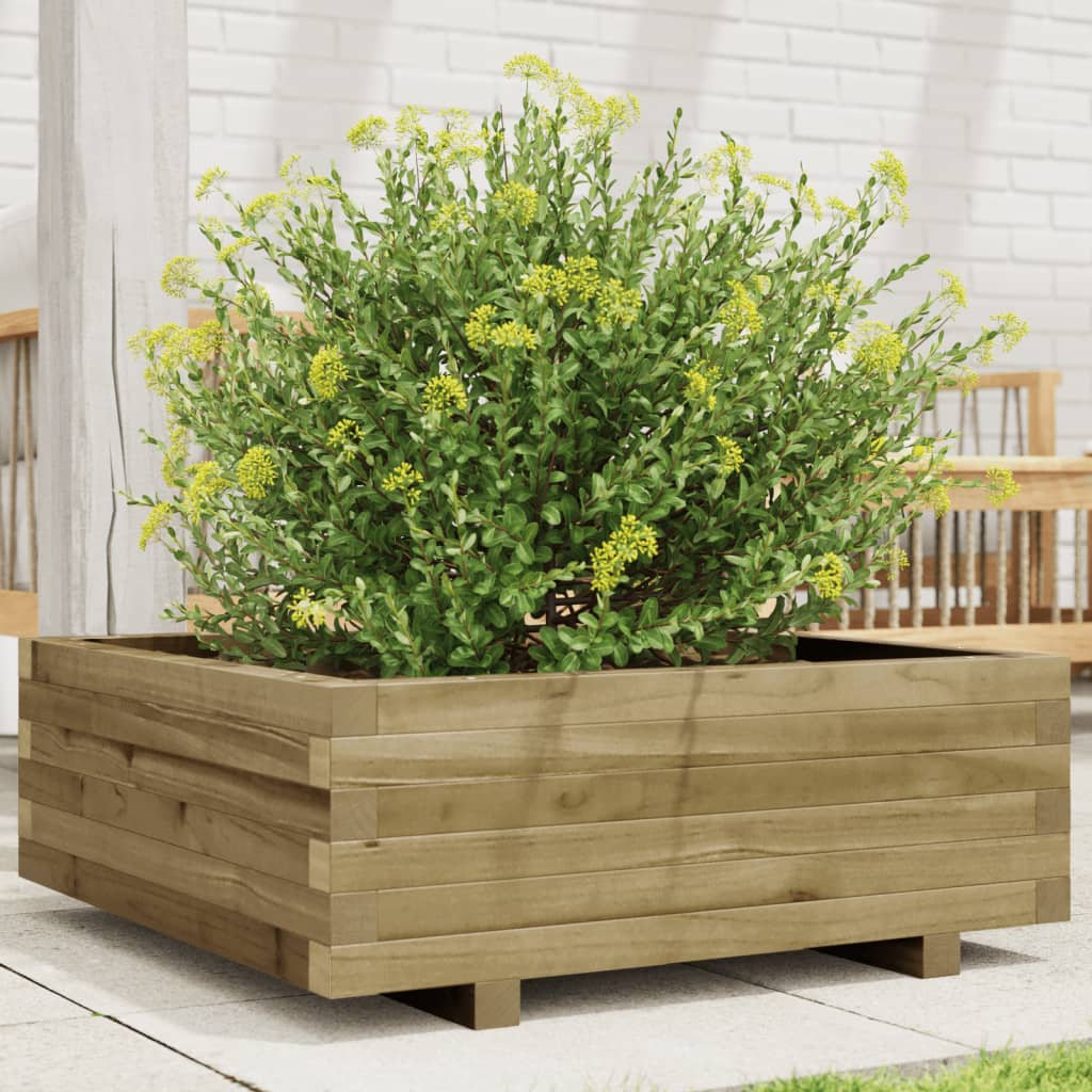 vidaXL Garden Planter 70x70x26.5 cm Impregnated Wood Pine