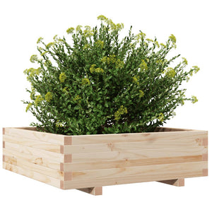 vidaXL Garden Planter 80x80x26.5 cm Solid Wood Pine