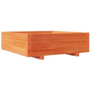 vidaXL Garden Planter Wax Brown 80x80x26.5 cm Solid Wood Pine