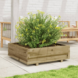 vidaXL Garden Planter 80x80x26.5 cm Impregnated Wood Pine