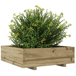 vidaXL Garden Planter 80x80x26.5 cm Impregnated Wood Pine