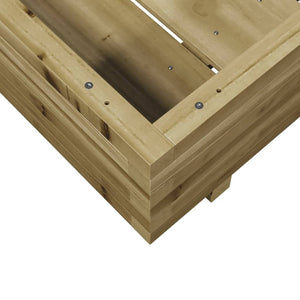 vidaXL Garden Planter 80x80x26.5 cm Impregnated Wood Pine