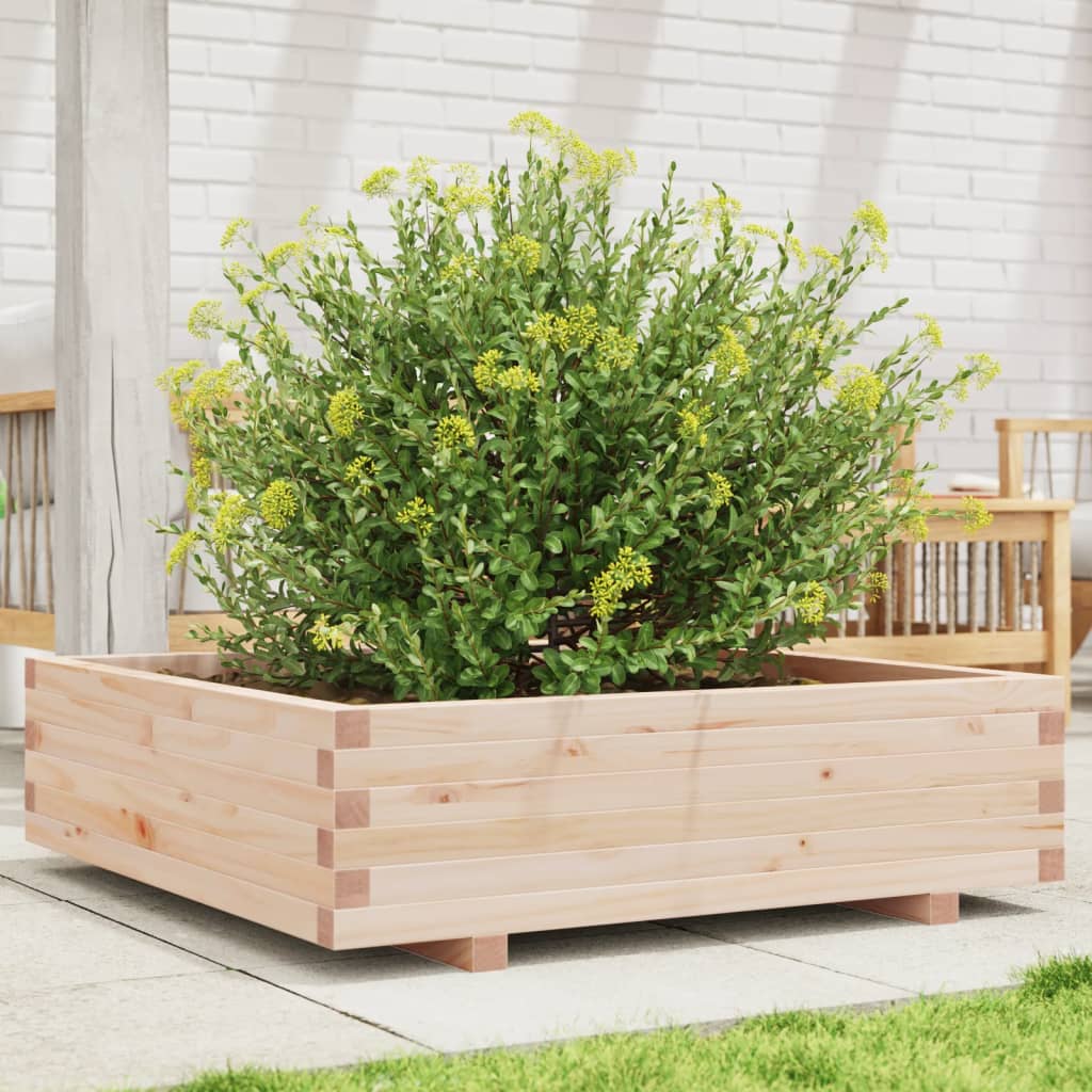 vidaXL Garden Planter 90x90x26.5 cm Solid Wood Pine