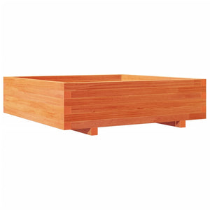 vidaXL Garden Planter Wax Brown 90x90x26.5 cm Solid Wood Pine