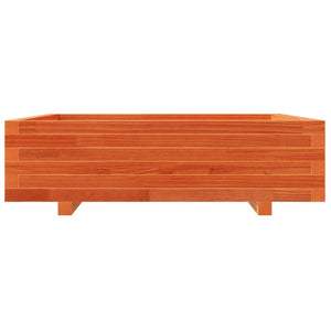 vidaXL Garden Planter Wax Brown 90x90x26.5 cm Solid Wood Pine