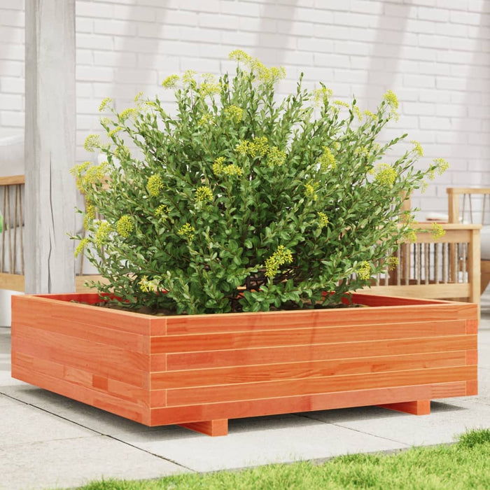 vidaXL Garden Planter Wax Brown 90x90x26.5 cm Solid Wood Pine