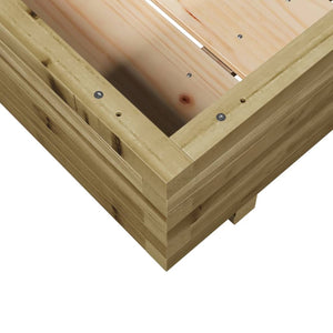 vidaXL Garden Planter 90x90x26.5 cm Impregnated Wood Pine