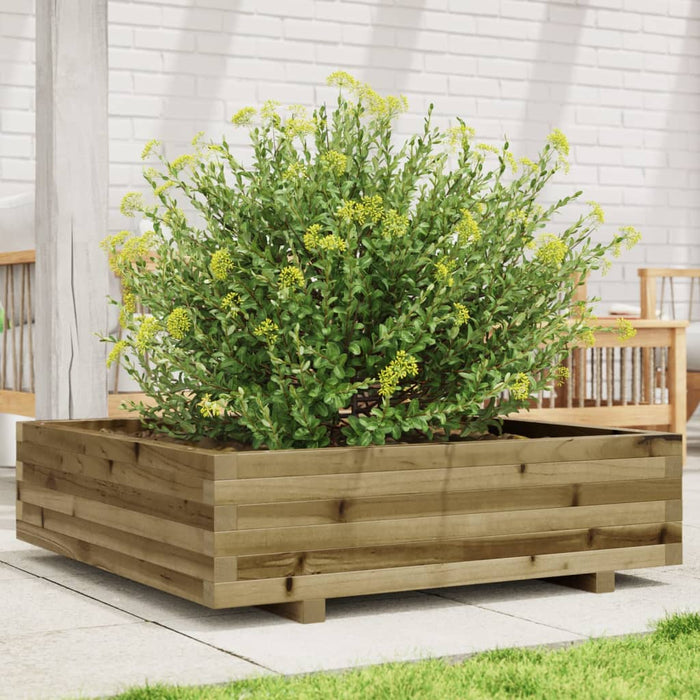 vidaXL Garden Planter 90x90x26.5 cm Impregnated Wood Pine