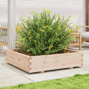 vidaXL Garden Planter 100x100x26.5 cm Solid Wood Pine