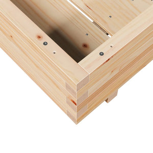 vidaXL Garden Planter 100x100x26.5 cm Solid Wood Pine