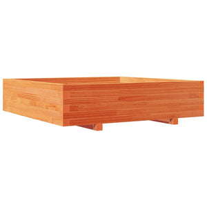 vidaXL Garden Planter Wax Brown 100x100x26.5 cm Solid Wood Pine