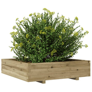 vidaXL Garden Planter 100x100x26.5 cm Impregnated Wood Pine