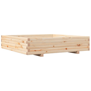 vidaXL Garden Planter 110x110x26.5 cm Solid Wood Pine