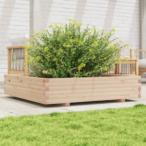 vidaXL Garden Planter 110x110x26.5 cm Solid Wood Pine