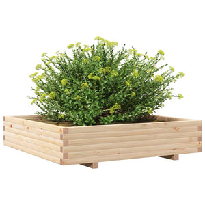 vidaXL Garden Planter 110x110x26.5 cm Solid Wood Pine