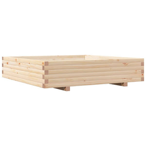 vidaXL Garden Planter 110x110x26.5 cm Solid Wood Pine