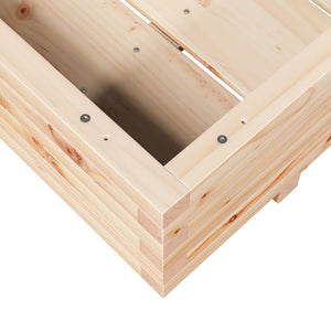 vidaXL Garden Planter 110x110x26.5 cm Solid Wood Pine