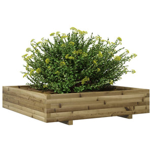 vidaXL Garden Planter 110x110x26.5 cm Impregnated Wood Pine