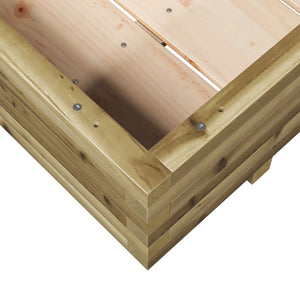 vidaXL Garden Planter 110x110x26.5 cm Impregnated Wood Pine