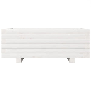 vidaXL Garden Planter White 70x40x26.5 cm Solid Wood Pine