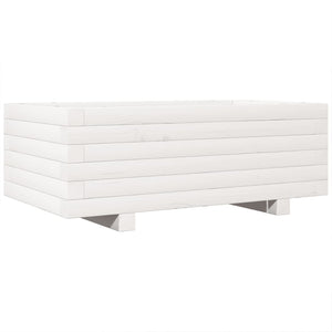 vidaXL Garden Planter White 70x40x26.5 cm Solid Wood Pine